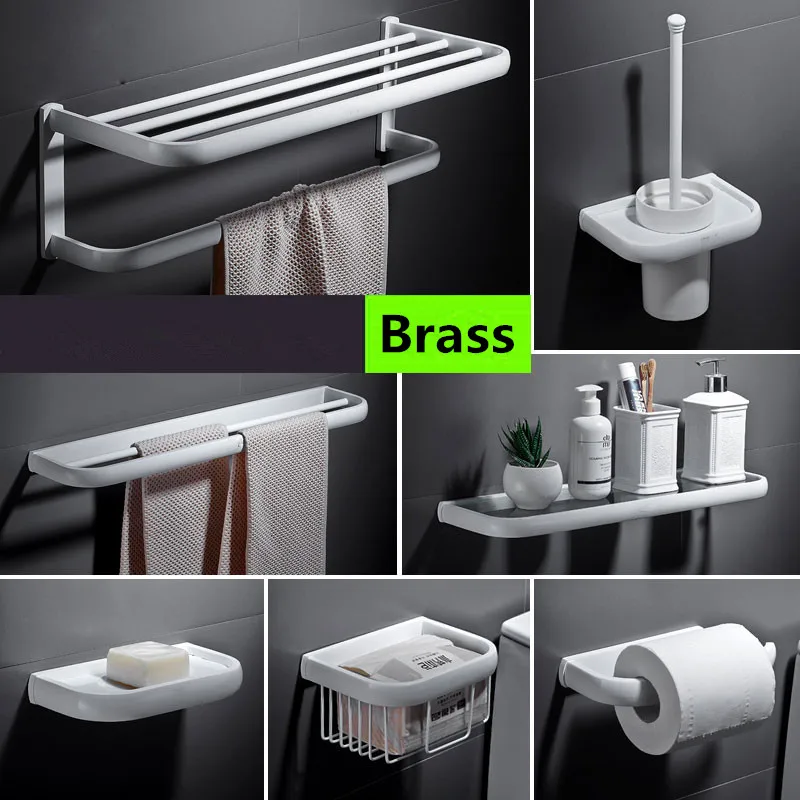 Набор аксессуаров для ванной комнаты латунный квадратный держатель бумаги