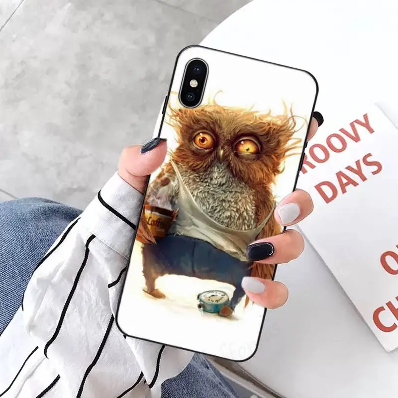 

Animal Cute Cartoon Owl Phone Cases for iPhone 11 12 pro XS MAX 8 7 6 6S Plus X 5S SE 2020 XR mini