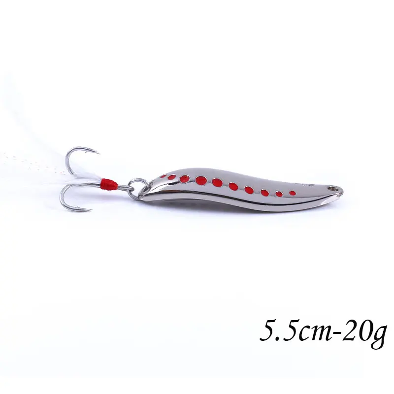 SP267-2 1pcs Metal Spinner Spoon Fishing Lure Hard Baits Gold /Silver Sequins Noise Paillette Treble Hook Tackle 10/10.5/14/16.5/20g - Цвет: SP267-2