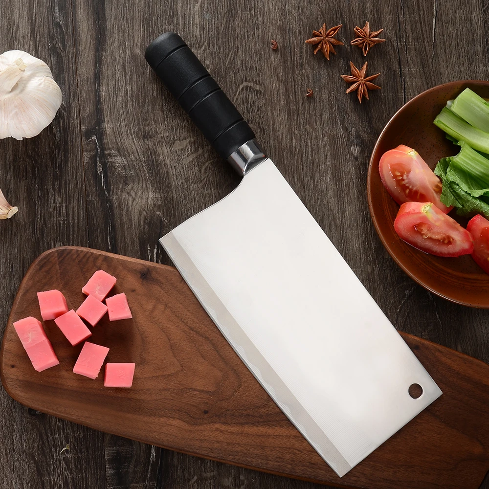 8'' Stainless Steel Cleaver Knife 4CR13 Sharp Blade Wood Handle Chopping Steak Fish Meat Bone Cooking Tools | Дом и сад