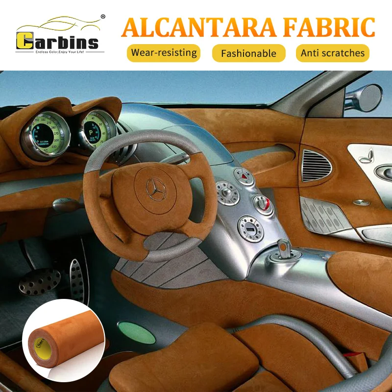 

Carbins 1.42x15meters Car Velvet Fabric Velvet Film Suede Film Car Sticker With Bubble Car Interior Sticker Car Body Decoration