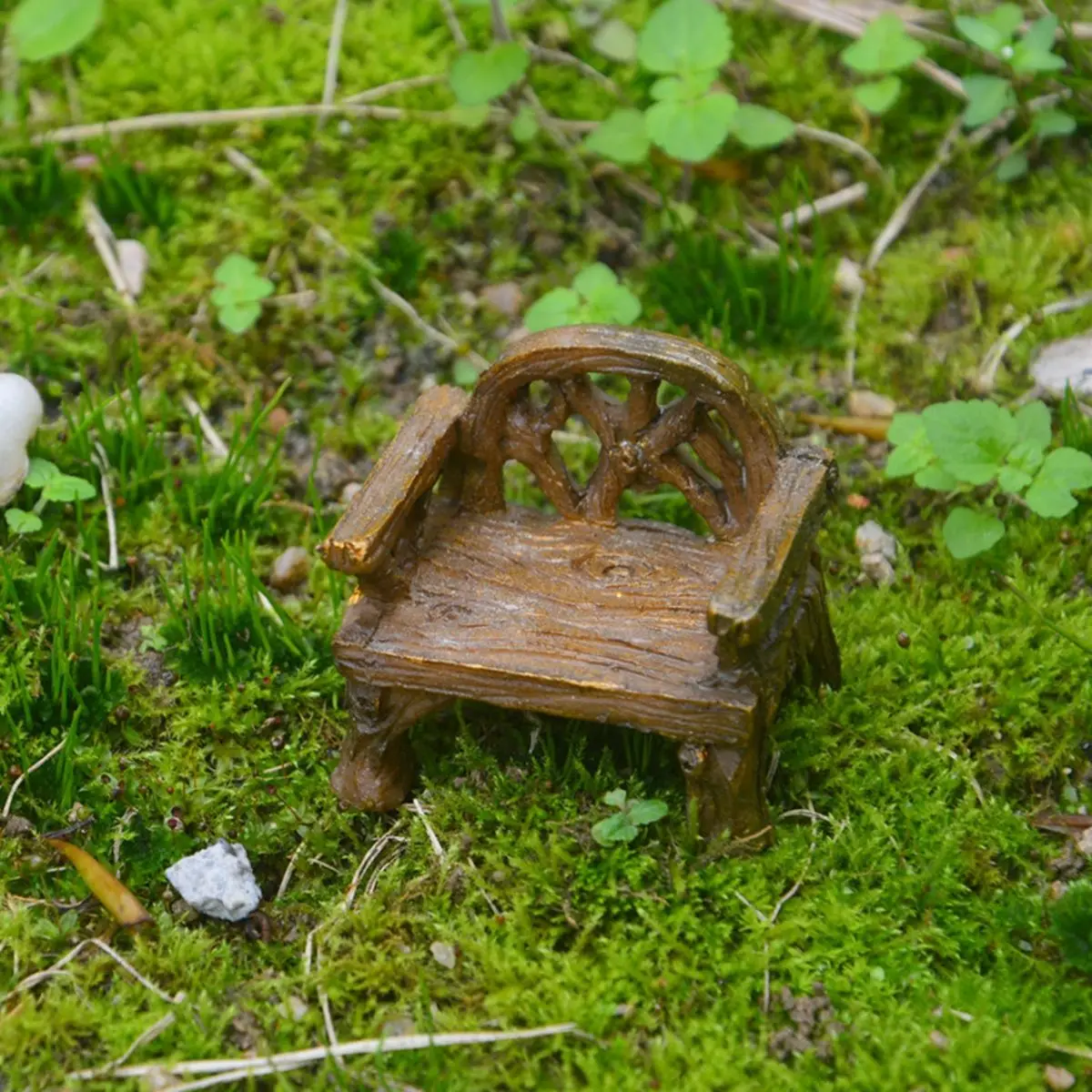 mini bench model resin simulation chair miniature fairy garden doll house potted design diy handicraft home decoration free global shipping