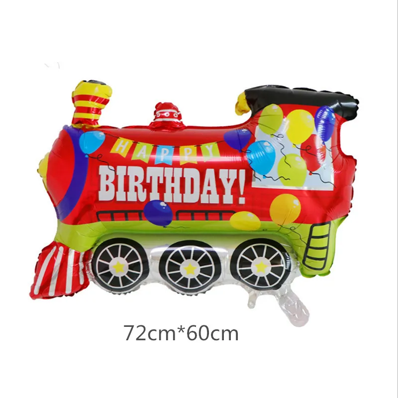 

1PCS Cartoon Car Fire Truck Aluminum Film Train Balloon Globos Children Gift Birthday Party Decoration