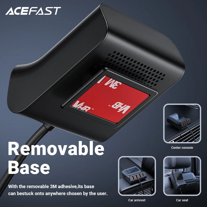 Зарядное устройство ACEFAST автомобильное с 4 USB-портами и светодиодный тметром 90 Вт |