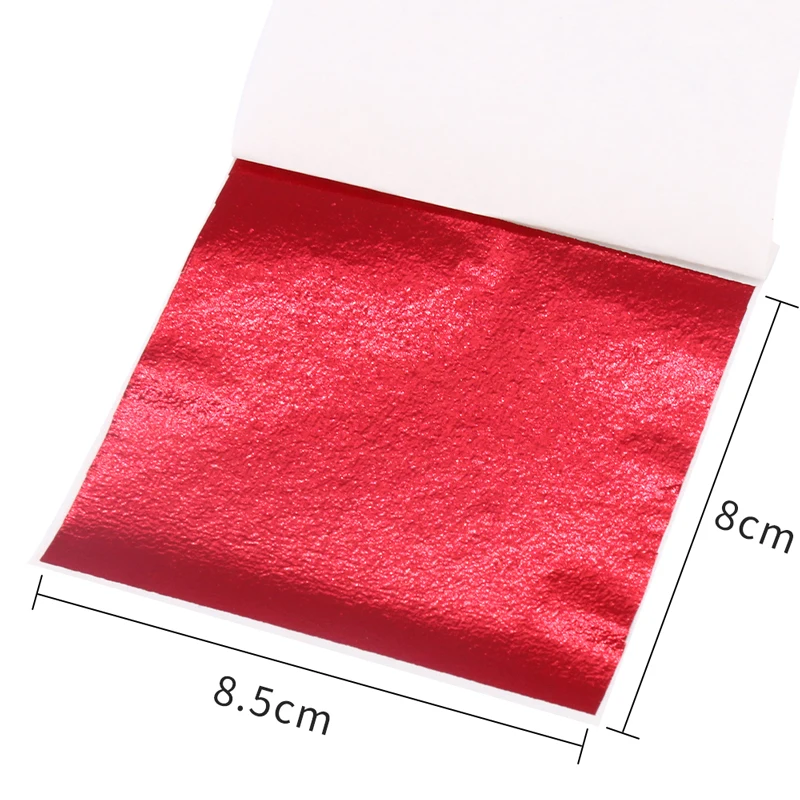 Тайвань имитация золотого листа красная фольга позолота 100 листов DIY ногтей