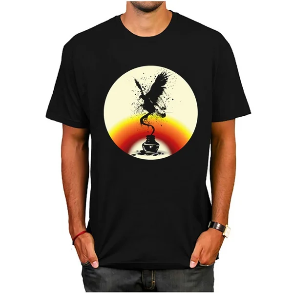 

ink eagle New Fashion Men's T-Shirt 2019 Summer Print Men T Shirts Street Style Men Casual Tee Shirts Top