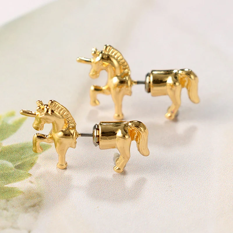 2020 модные Единорог стад серьги комплект ювелирных изделий для женщин в стиле