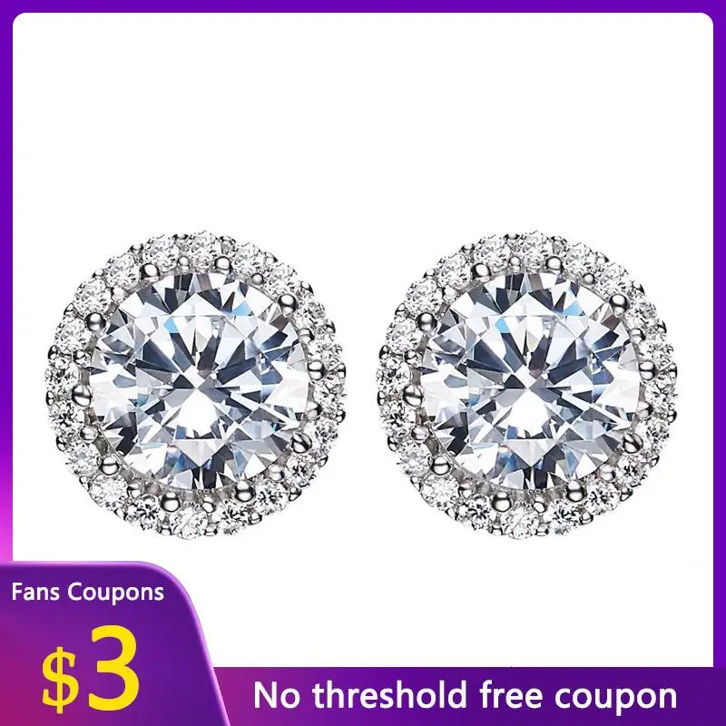

LYNACCS Luxury Zirconia Jewelry Gifts 925 Sterling Silver Earrings Bright AAA+ Cubic Zirconia Fashion Stud Earrings for Women