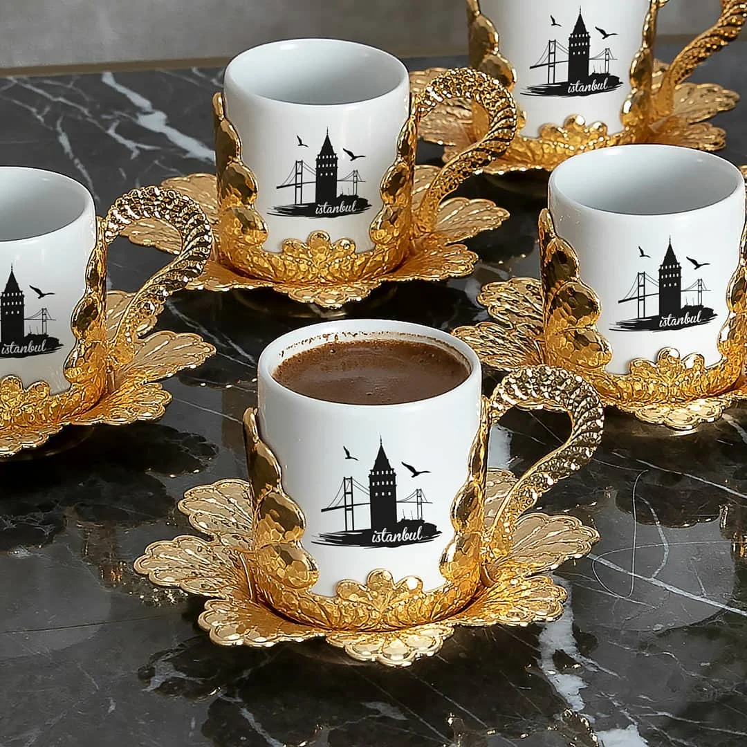 Аутентичный турецкий кофейный набор в эспрессо с узором кофейная посуда