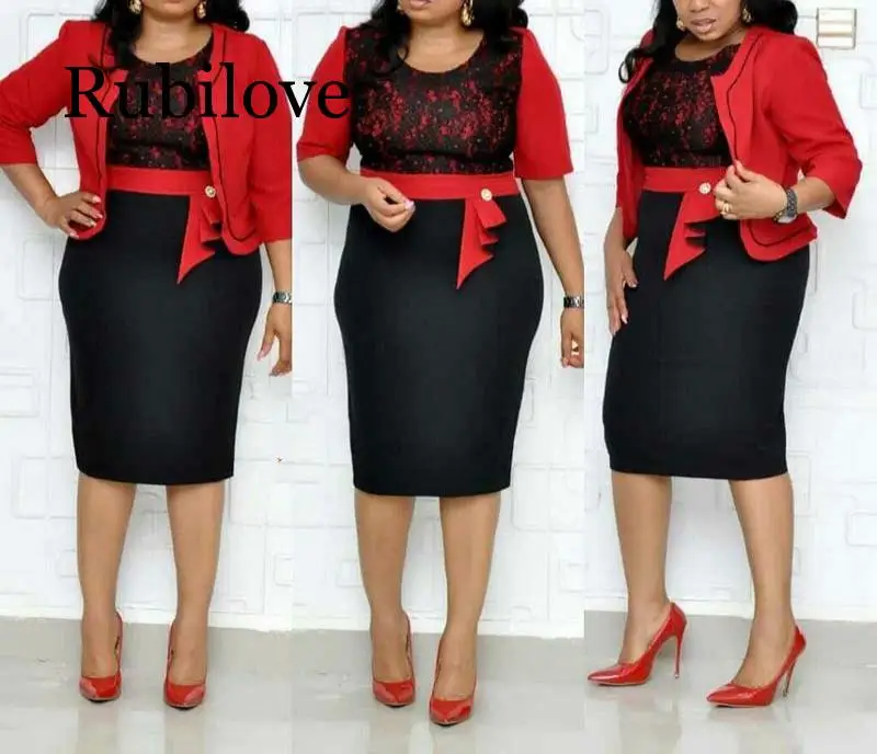 Африканская одежда кружевной лоскутный комплект из двух предметов женский