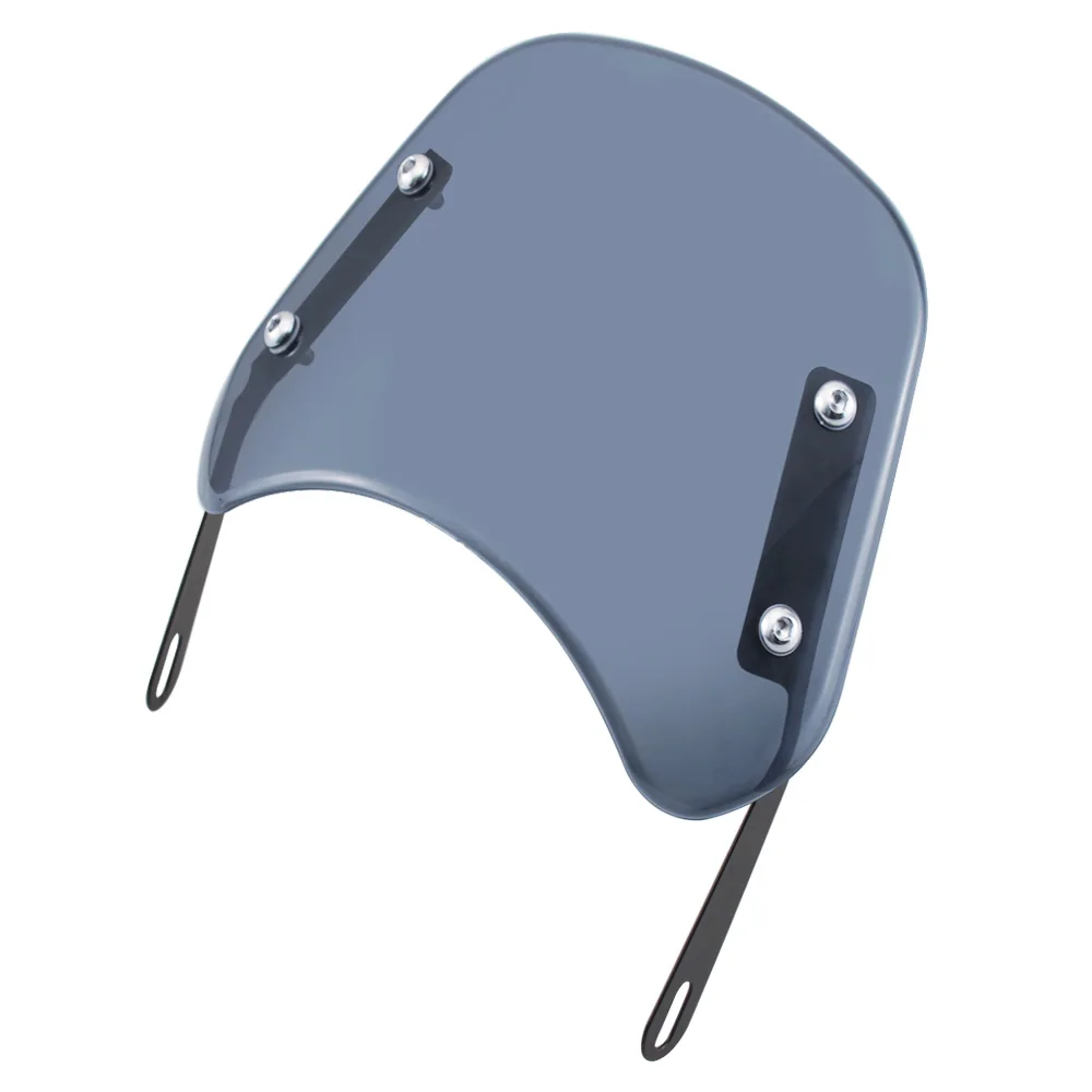 

Vintage Windshield Compact Sport Wind Deflector Visor Universal For Harley Yamaha Honda Suzuki 5-7" Headlight Cafe Racer