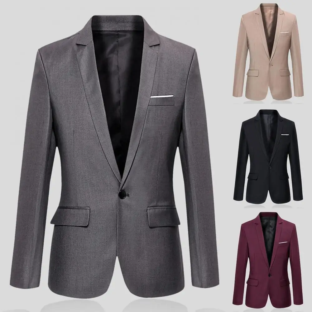 

Fashion Single Button Men Formal Blazer Formal Blazer Trendy Long Sleeve