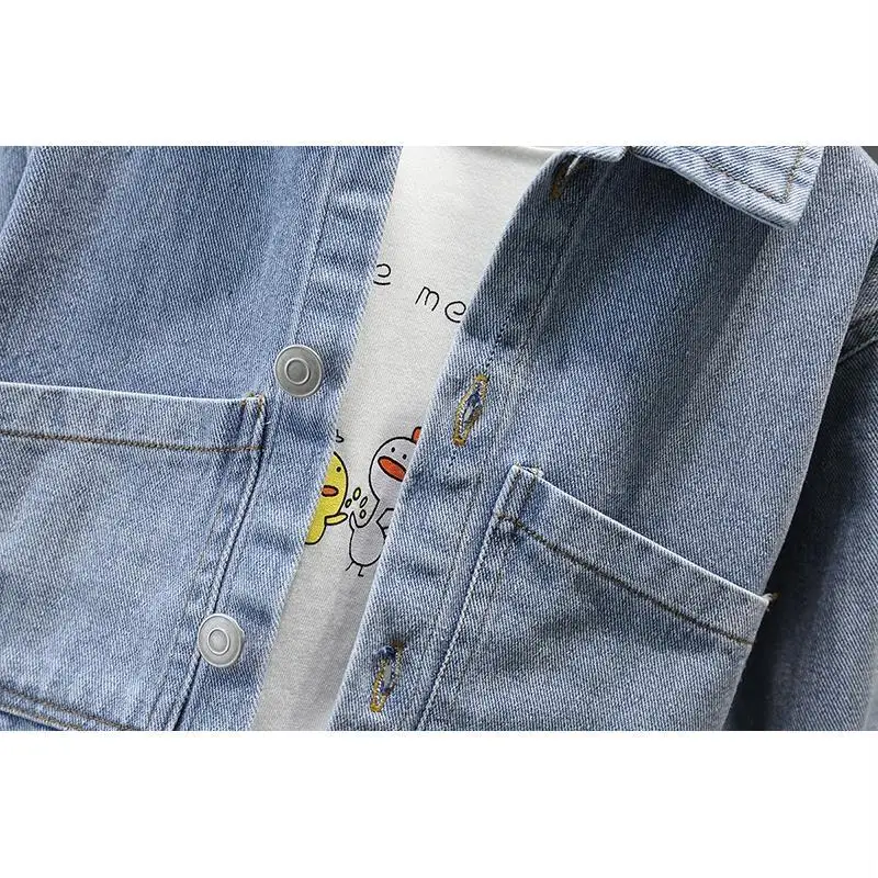 

Spring Autumn Boys Coat Girls Jackets Baby Denim Jackets Baby Children's Wear Windbreaker New Tops Kids Jackets for Boy