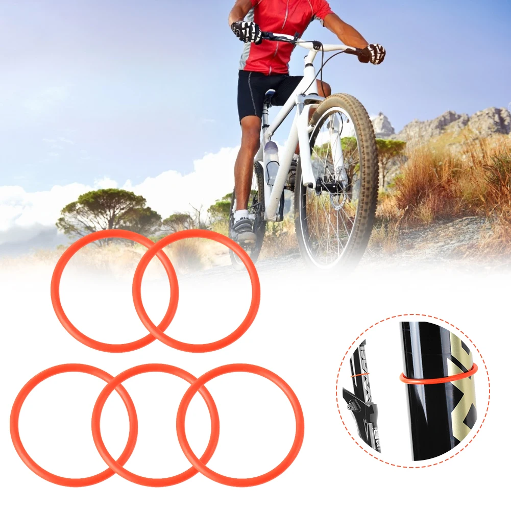 

Bike Front Fork Stroke Circle Silicone Shock Absorber Dust Seal Oil-proof O Ring 32/34/35mm Red