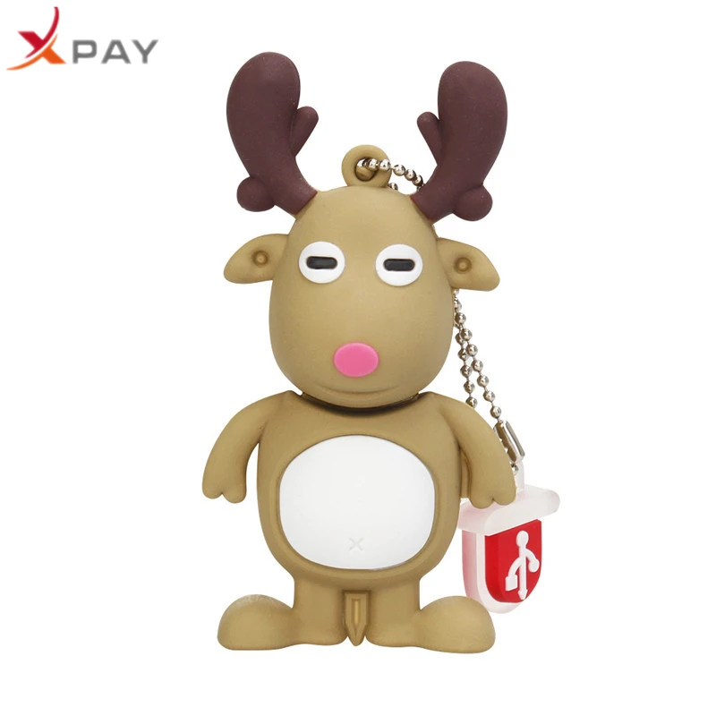 

USB Flash Drive 128GB Pendrive cartoon snowman Christmas tree gifts 64GB 32GB 16GB 8GB 4GB Elk Deer Santa Claus Pen drive