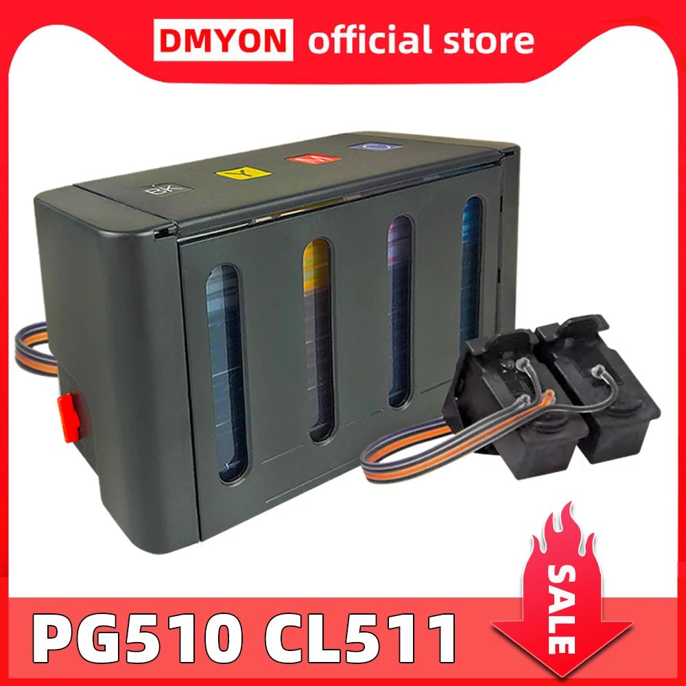 DMYON CISS Replacement for Canon PG510 CL511 PIXMA MP230 MP240 MP250 MP260 MP270 MP280 MP282 MP480 MP490 MP495 MP499 Printers