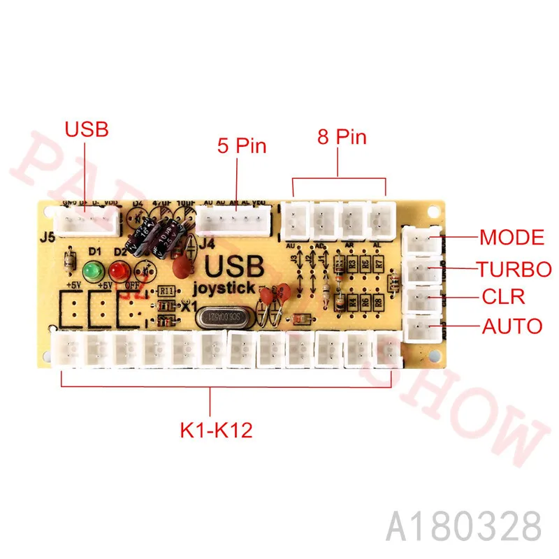 2 проигрывателя Комплект Аркады своими руками Нулевая задержка USB контроллер ПК джойстик+ кнопки+ овальная шариковая головка+ кабель для MAME& Raspberry Pi 3B