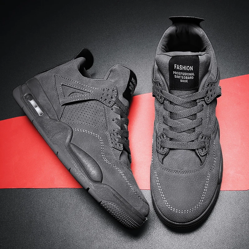 

Fashion Men Leisure Suede Basketball Shoes Breathable Pu Leather Flat Casual Sports Sneakers