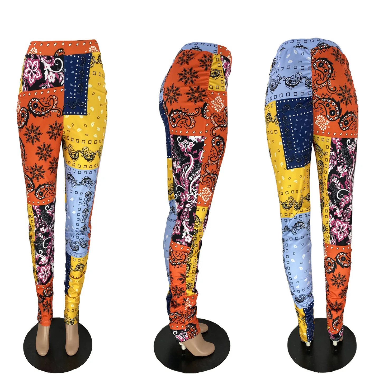 

Zoctuo Pant For Women Fashion Splicing Pant Women'S Printed Spring Autumn Skinny Sexy Night Club Party Color Casual Warm Pants