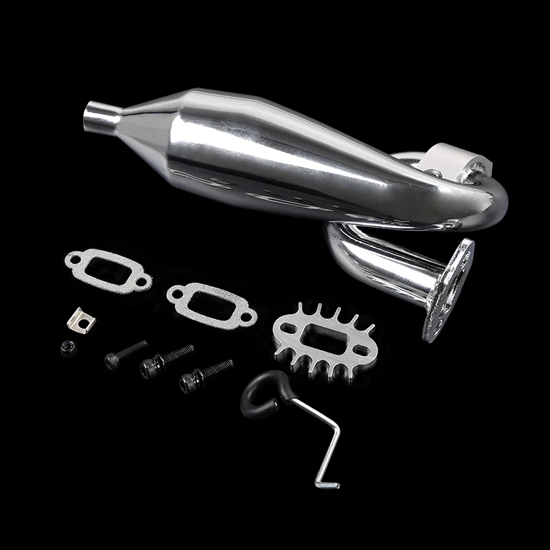 Выхлопная труба из сплава с металлическим зажимом ЧПУ для 1/5 HPI Rofun Baha Rovan Km BAJA 5B 5T 5SC