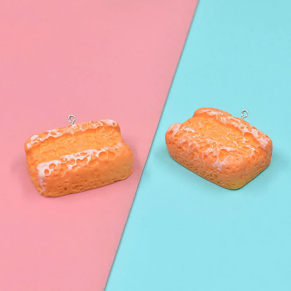 

20 шт. милые Подвески из каучука с имитацией хлеба, подвески для браслетов, ожерелий, серег, аксессуары для изготовления ювелирных изделий, пл...