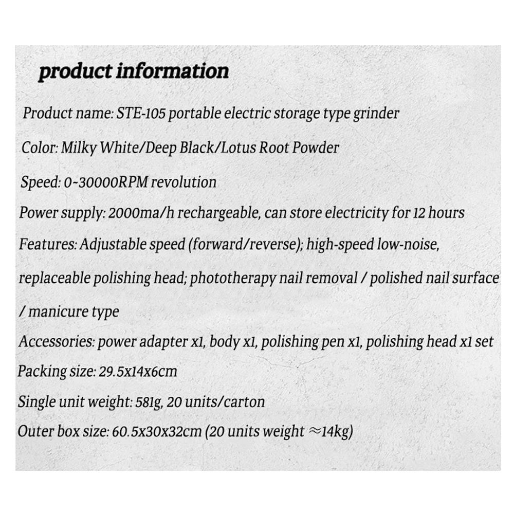 

Nail Drill Machine 30000RPM Portable 12 Hours Of Battery Life For Manicure And Pedicure Nail Manicure Machine For Professionals