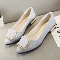 women pu leather basic slip on shoes women sequins soft leather solid loafer shoes ladies rubber sole classic black shoes nvx172