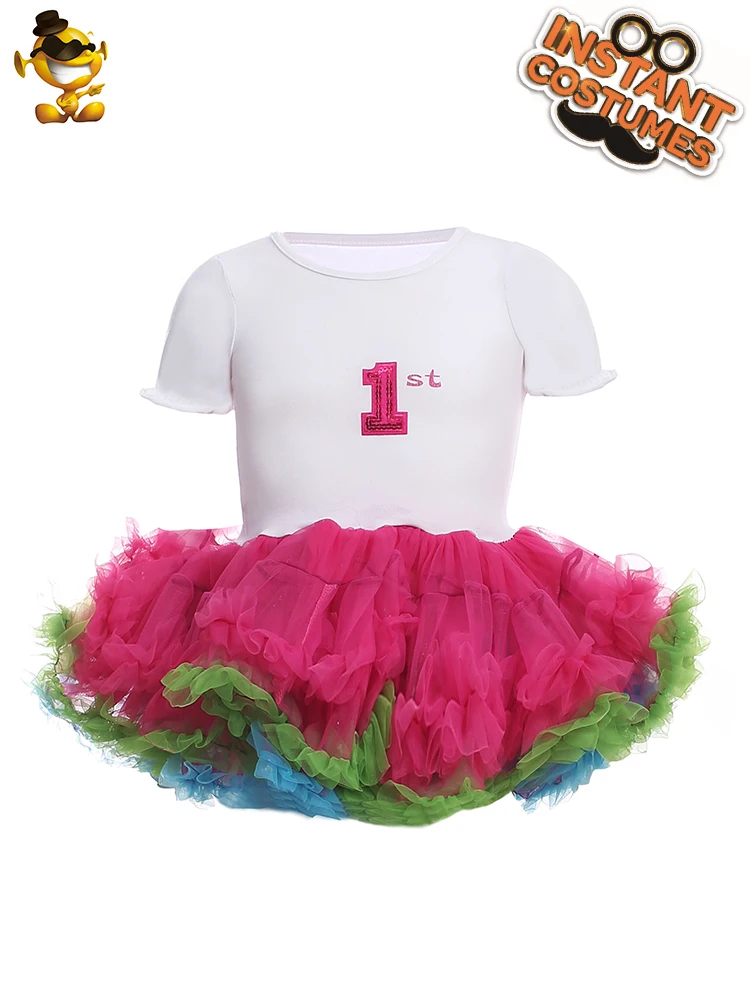 

DSPLAY Cartoon Rainbow Colors Dress New Style Cute Toddler 100% Polyester Girls Cute Fancy Dress Costumes for Party 2019