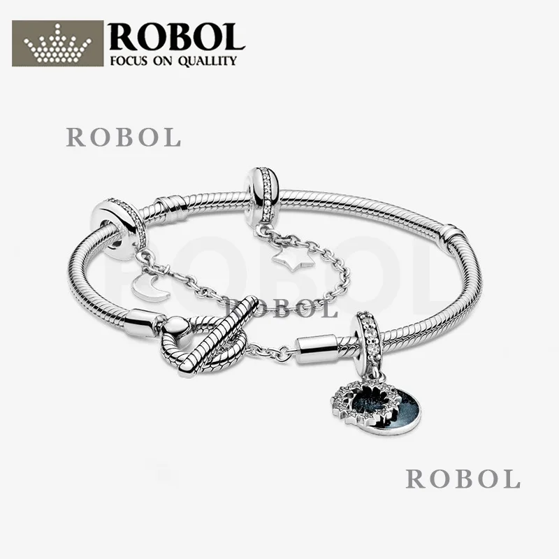 

Оригинальный высококачественный бутик из стерлингового серебра 925 пробы Набор браслетов galaxyреальный, изысканные ювелирные изделия, нишево...