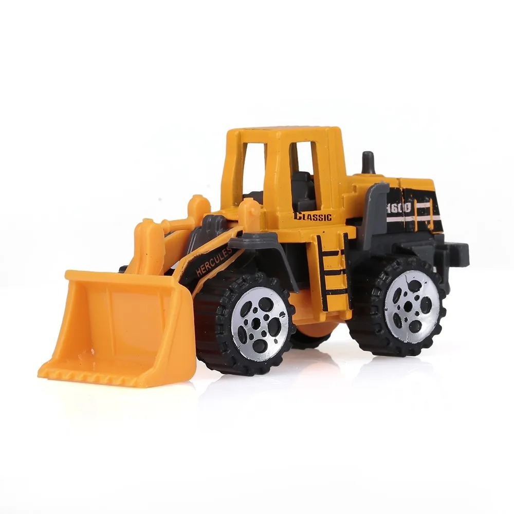 

6 In 1 Alloy Die-Cast Construction Truck Vehicle Carrier Forklift Bulldozer Road Roller Mixer Dump Excavator Car Ejection