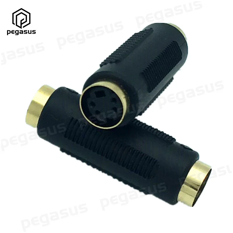 Позолоченный S-видеокабель 4-контактный переходник гнездо-гнездо для микрофонов