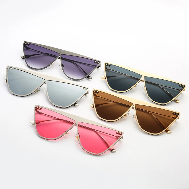 

ROYAL GIRL Cat Eye Oversized Sunglasses Women Vintage Alloy Frame Flat Top Sun Glasses Female New Fashion Accessory UV400 Ss891