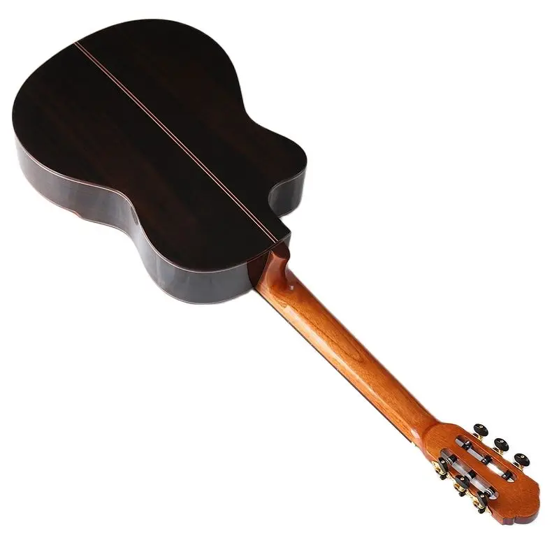 hochglanz solide red cedar 39 zoll klassische elektrische gitarre 6 string 19f klassische gitarre natürliche clolor mit armlehne knochen mutter f