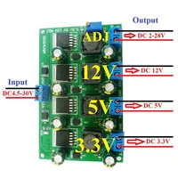 3a 4 channels multiple switching power supply module 3 3v 5v 12v adj adjustable output dc dc step down buck converter board
