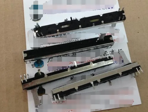 Потенциометр Meiqi 5 шт./лот 75 мм double-B103 B10K 15C двухканальный линейный потенциометр |