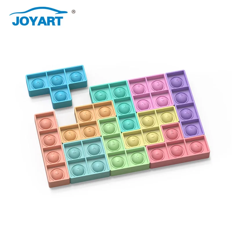 

Tetris Pop Fidget Reliver Stress Rainbow Push It Bubble Antistress Toys Adult Children Sensory Toy To Relieve Autism