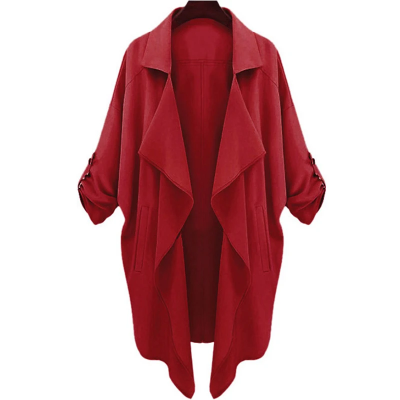 

Coat Jacket Casual Simple Blazer Fashion Ladies Fold Turn Up Sleeve