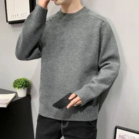 sweater mens 2020 new korean version of the trendy sweater round neck bottoming shirt solid color winter sweater student shirt