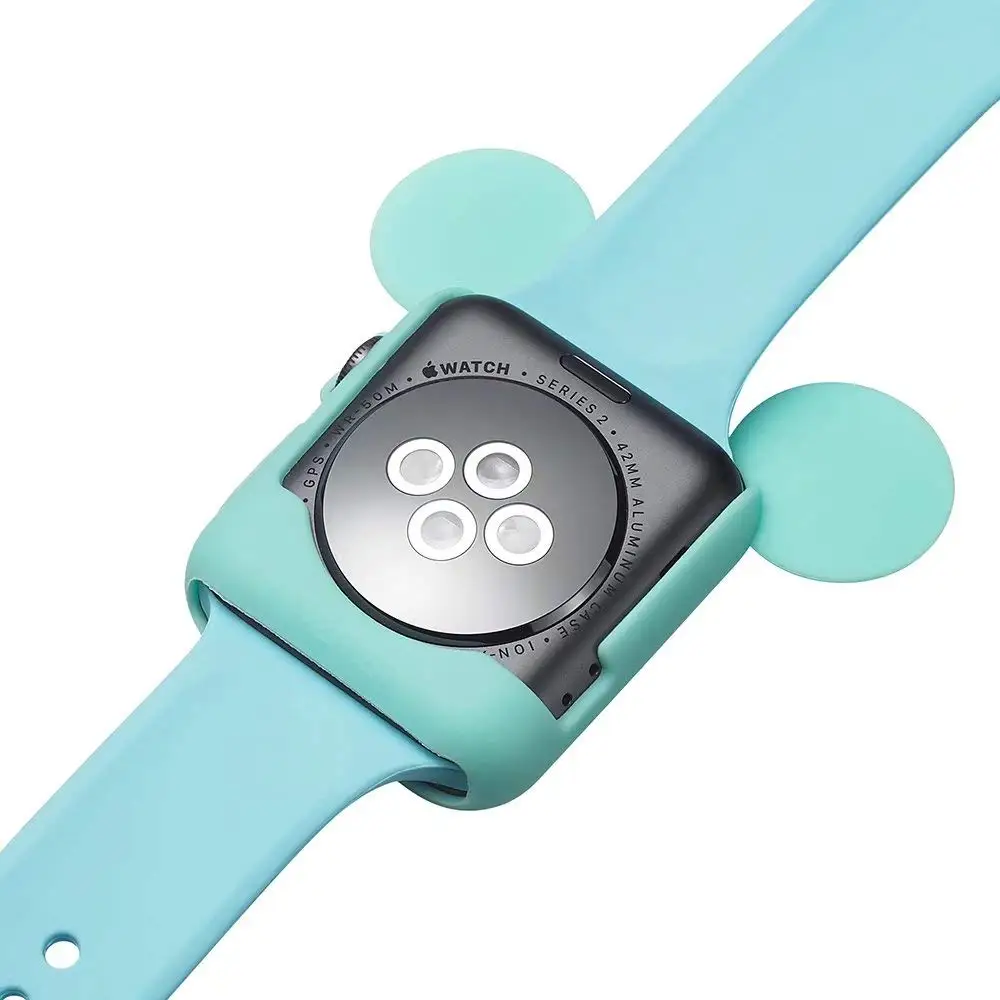 Прекрасный силиконовый чехол с Микки для Apple Watch, чехол серии 4 44/40 мм, Мягкий защитный чехол с рисунком для iWatch 3 2 1 38 мм 42 мм