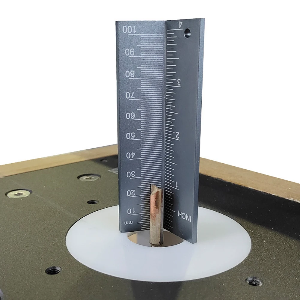 

Accurate Height Adjust Block Drill Depth Locater Aluminum Alloy Positioner Ruler Tool