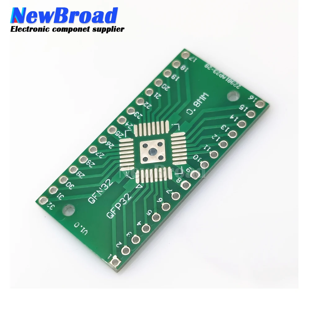 5 шт. HTQFP QFN32 к DIP32 0 8/0 65 мм QFP32 PQFP LQFP Адаптерная Пластина | Электронные компоненты и