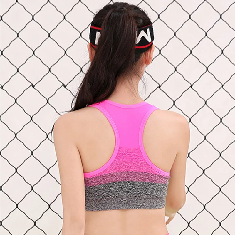

Sports Bra High Stretch Top Fitness Breathable Women Padded for Running Yoga Gym Seamless Crop Bra Gradient Sport Bra