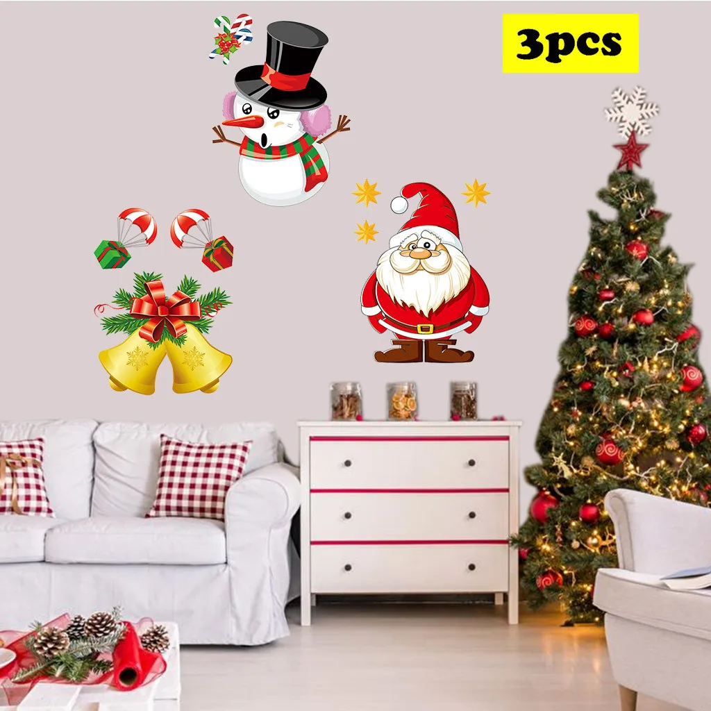 Качественные рождественские наклейки для гостиной на Рождество Санта Клаус