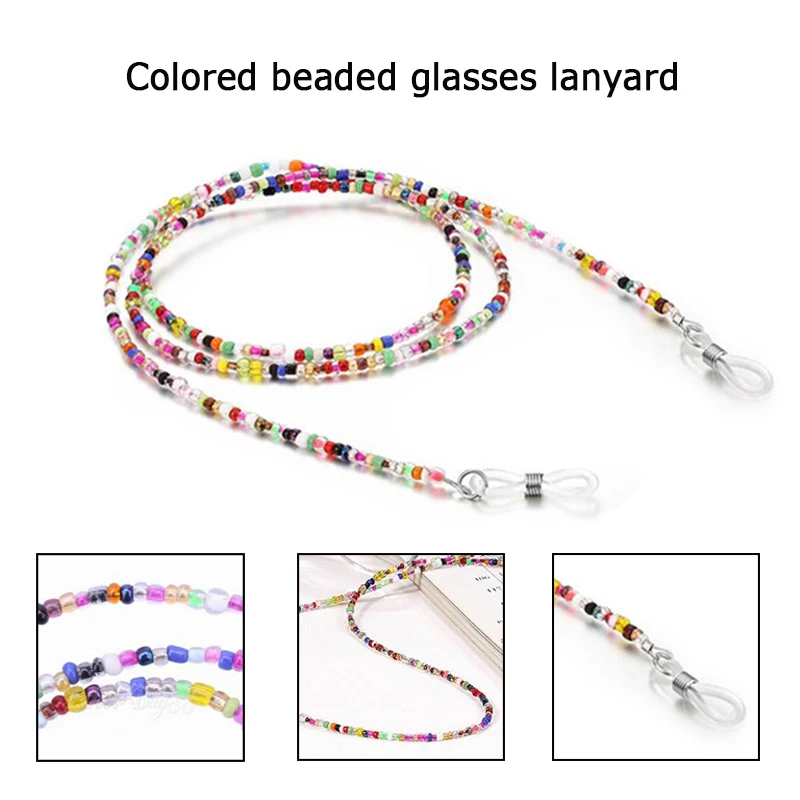 

Fashion Reading Glasses Chain Retro Beads Eyeglass Sunglasses Lanyard Anti Slip Spectacle Cord Neck Chain String