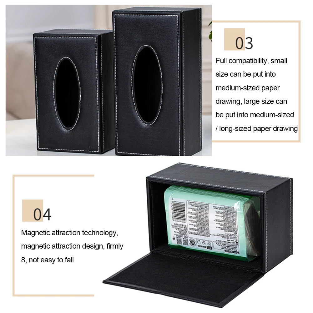 Бытовая коробка из искусственной кожи для салфеток автомобильный держатель