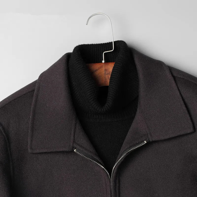 100% Wool Coat Autumn Winter Jacket Men Double-side Woolen Coats Streetwear Baseball Jackets Men's JLK18JK00601 MY1831 | Мужская