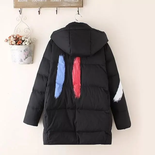 Зимний пуховик для женщин толстый теплый Сверхлегкий белый на утином пуху