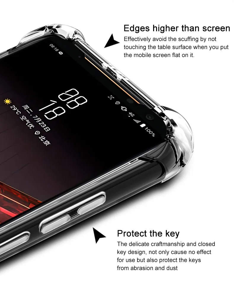 Imak \ Матовый ТПУ Мягкий силиконовый чехол для Asus ROG Phone 2 ZS660KL чехол матовый черный Противоударная подушка безопасности задняя крышка ROG Phone2