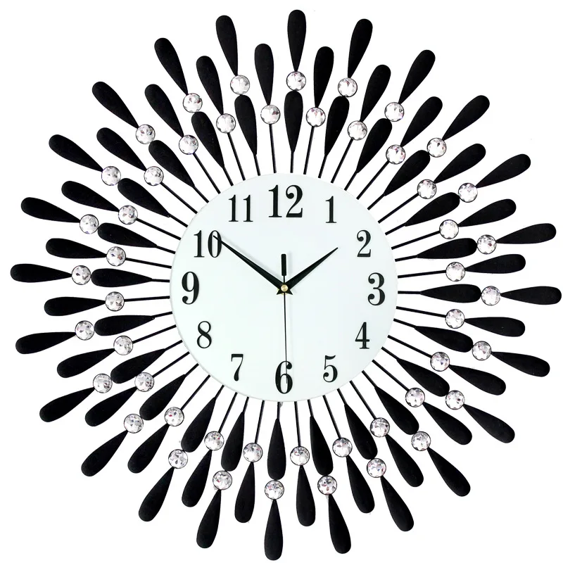 

Crystal Sun Modern Style Silent Wall Clock 38X38cm, 2020 New Product Living Room Office Home Wall Decoration MJ