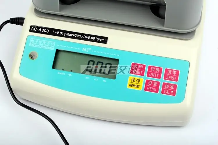 

AC-A300 Density Meter Solid Hydrometer Rubber Plastic Metal Wire and Cable Hydrometer 0.001 g/cm3